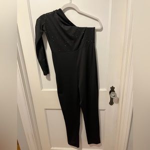 Off the shoulder jumpsuit with sparkles